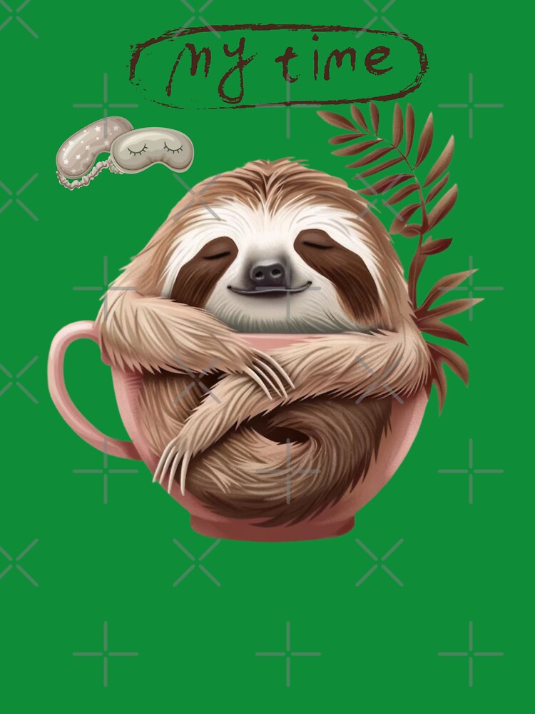 sleeping sloth animal classic tshirt by anandsiva2703