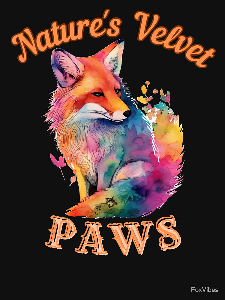 Nature's Velvet Paws. fox watercolor by FoxVibes