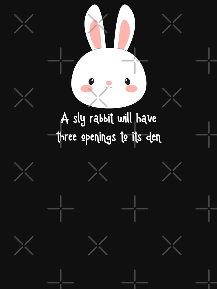 A sly rabbit will have three openings to its den, Awesome gift for rabbit lovers! by abdelhak2005
