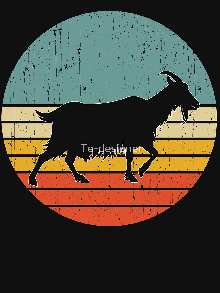 goat vintage sunset shirt goat lovers gift by Te-designer