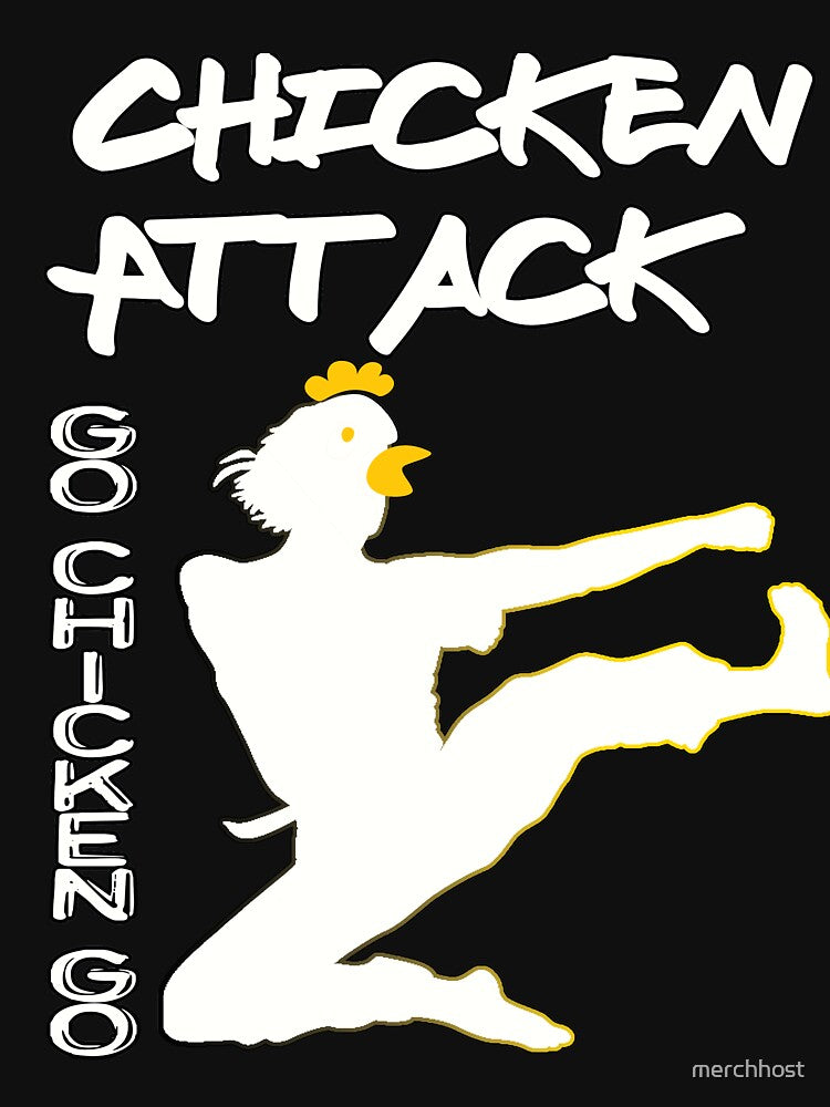 Chicken Attack Go Chicken Go White Ninja Meme by merchhost