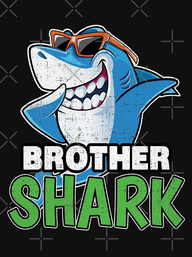 Dabbing Brother Shark T-Shirt Family Matching Gift Tee by Hananiah Merch