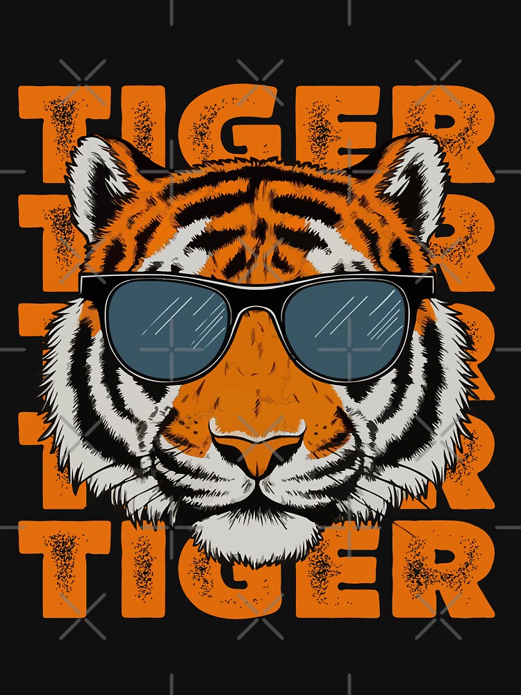 Vintage Tiger Face Wild Animal Tiger Lover For Men Women Tiger Cat - by PurpleLoveStore