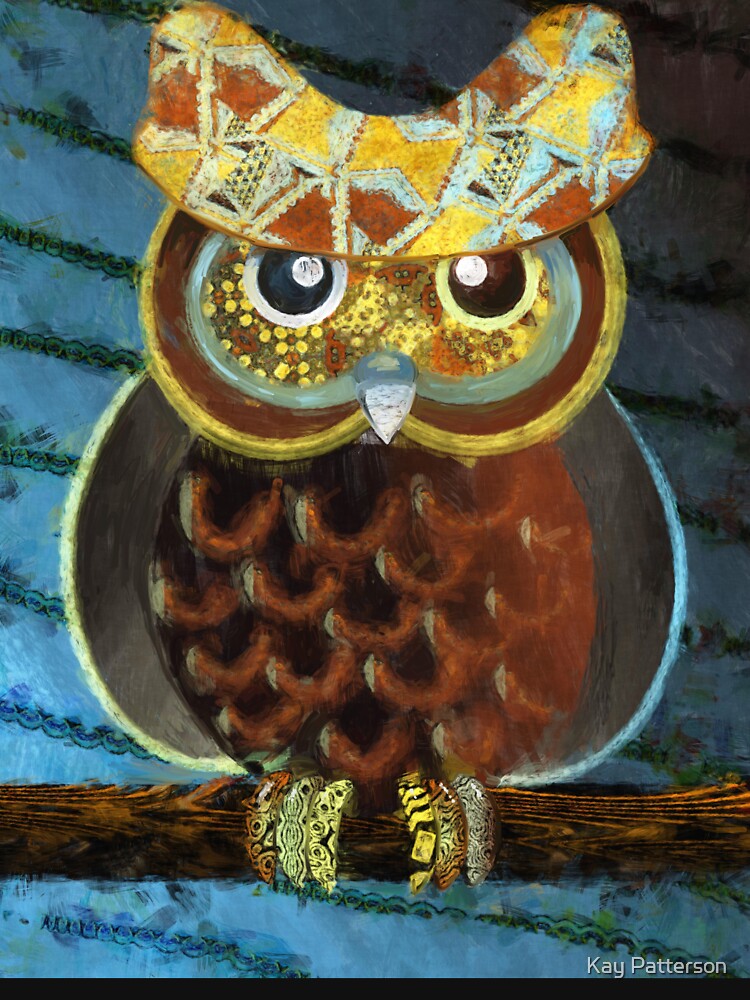 Snug Owl Painting by Kay Patterson