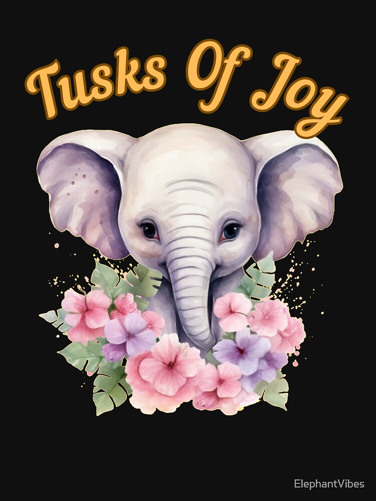 Tusks Of Joy. watercolor elephant by ElephantVibes