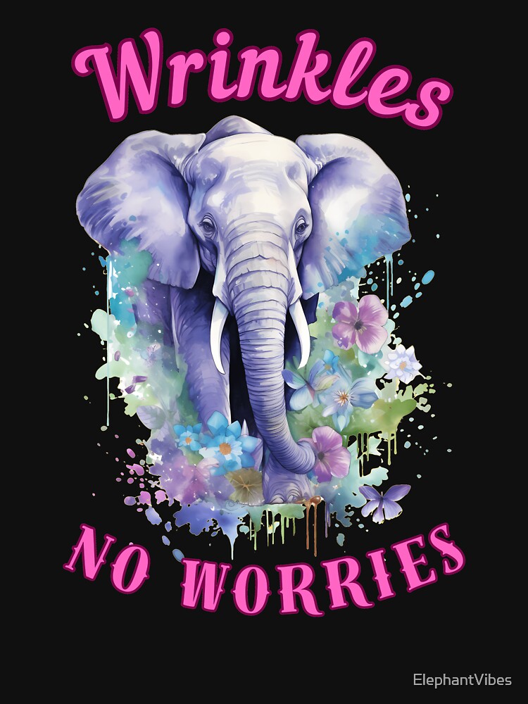 Wrinkles, No Worries. elephant head by ElephantVibes