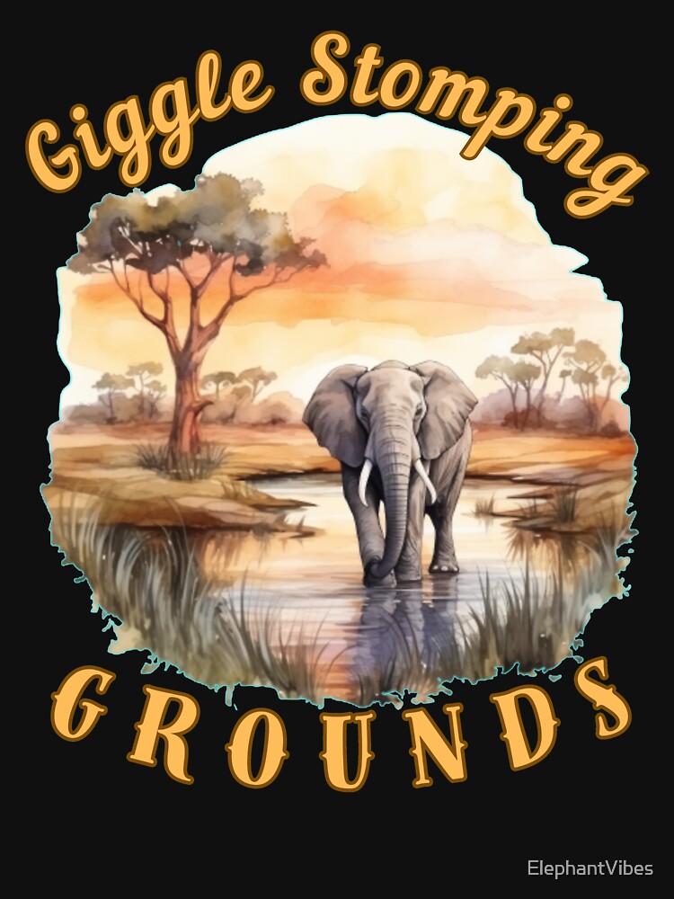 Giggle Stomping Grounds. watercolor elephant by ElephantVibes