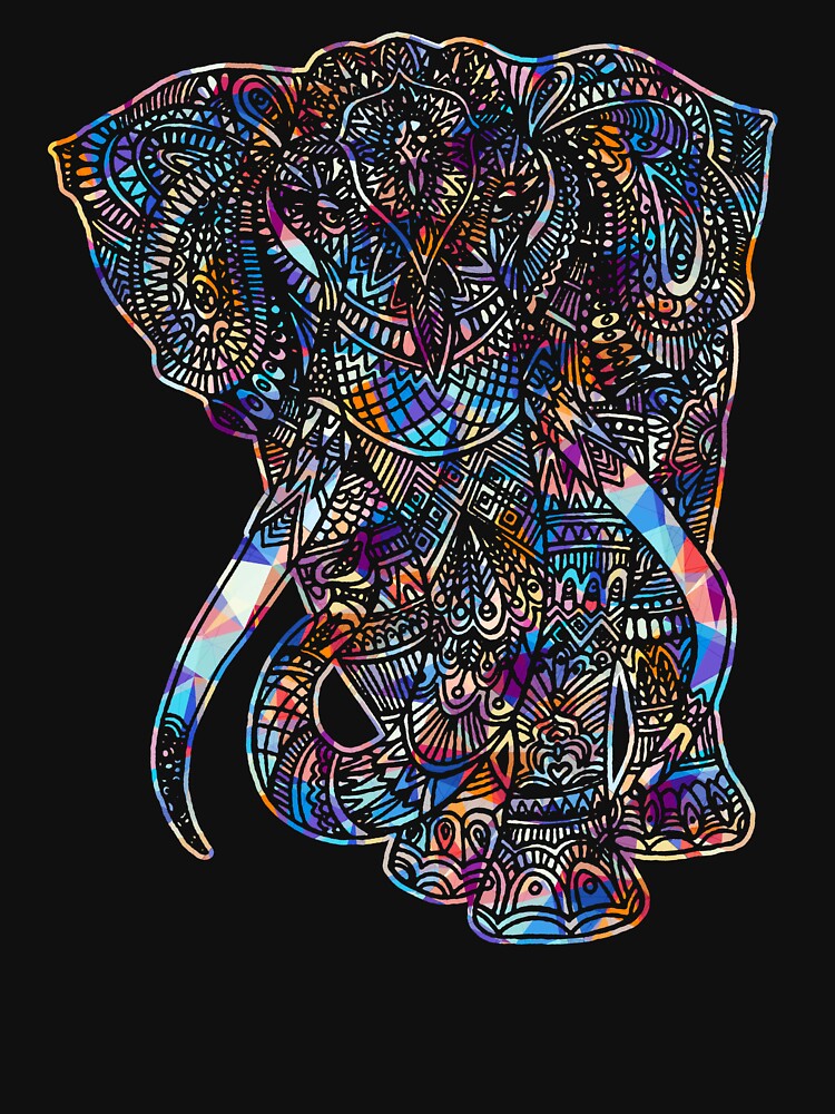 Cool And Awesome Elephant Geometric by UnknownArtistt