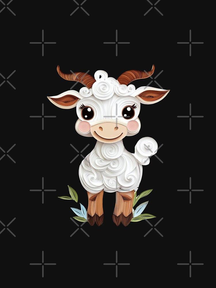 Cute Quilled Paper Goat by PrintsByFrank