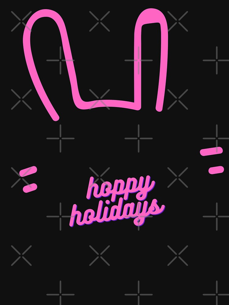 Christmas Rabbit Hoppy Holidays Rabbit Lovers Gift Bunnies Owners by Nathalie Aynié