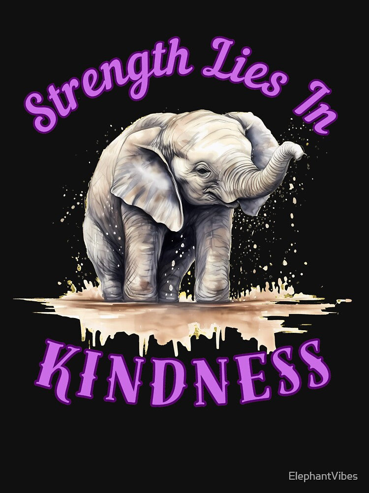 Strength Lies In Kindness. elephant face by ElephantVibes