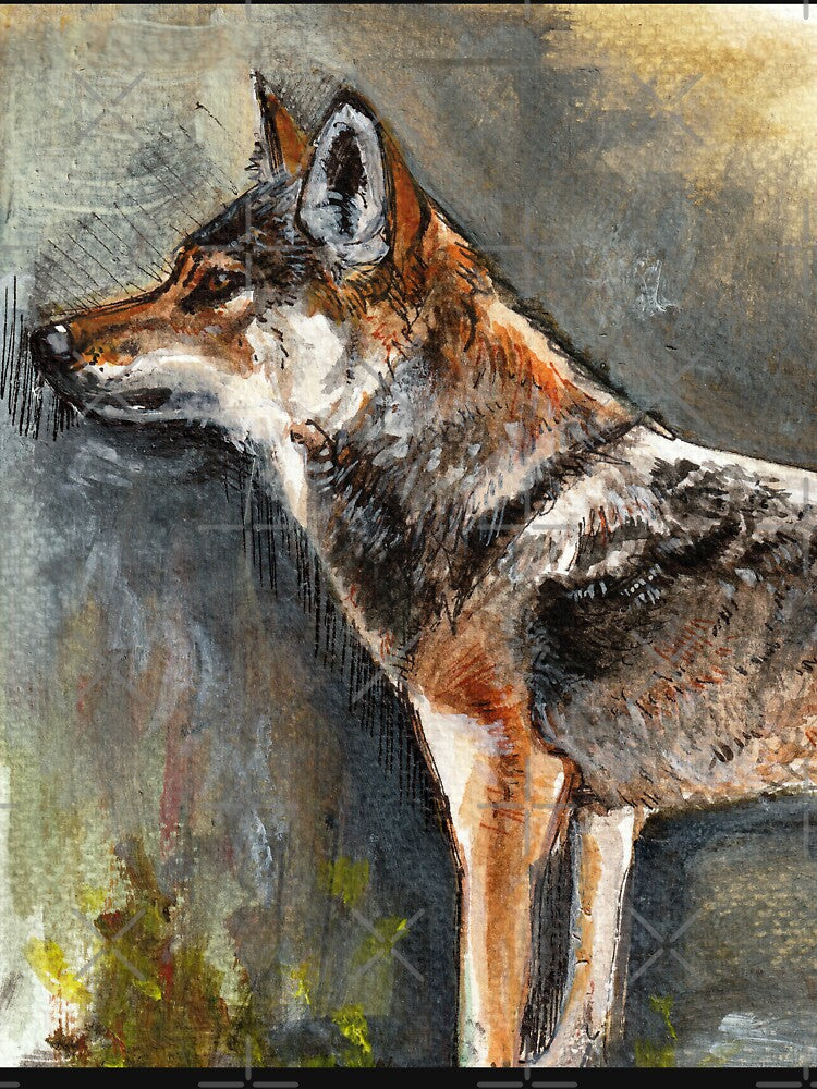 Eastern Wolf Watercolor by belettelepink