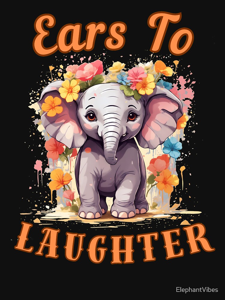 Ears To Laughter Flower elephant by ElephantVibes