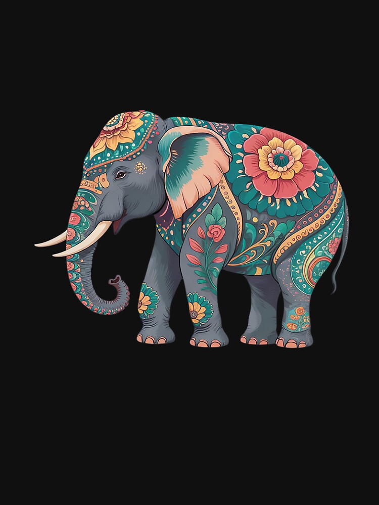 Cute Flower Elephant on summer Floral Elephant 1 by angolinnArt