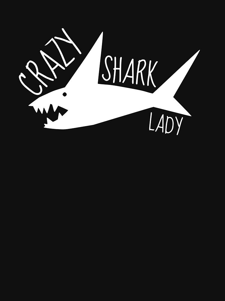 Crazy Shark Lady Scary by jacks-tees