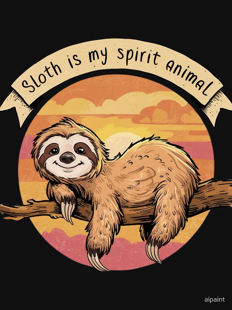 sloth lounging by aipaint