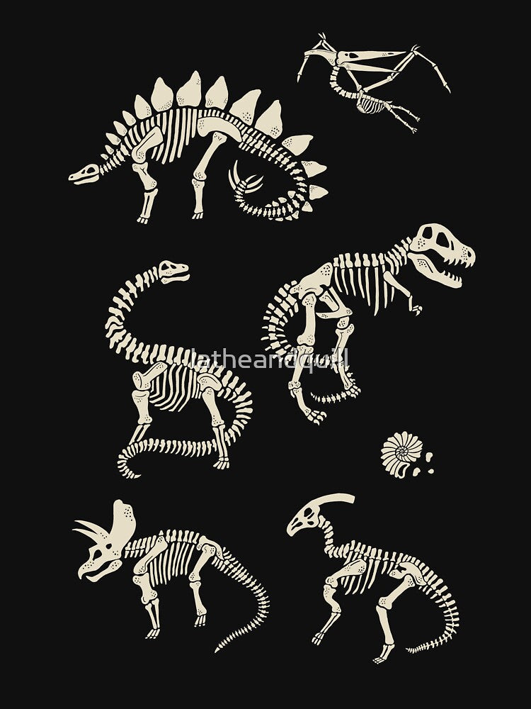 Excavated Dinosaur Fossils by latheandquill