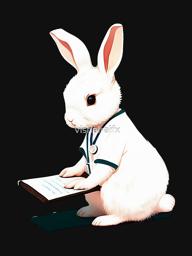 Cute baby doctor rabbit illustration 8 by vishalraifx