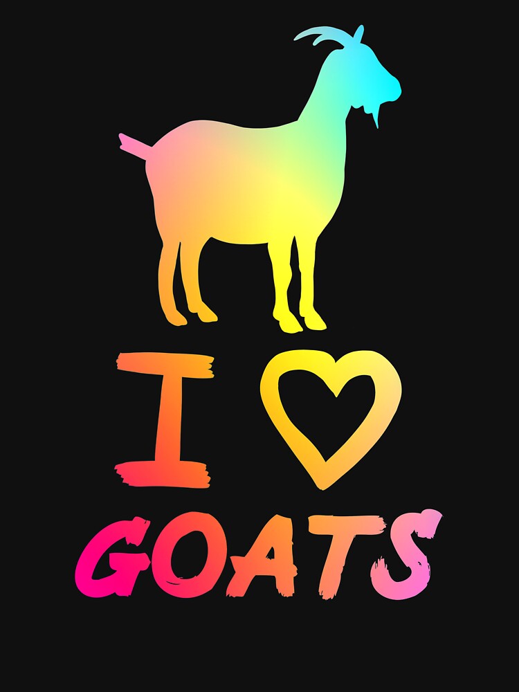 Rainbow I Love Goats for Goat Lovers by Mochi-Merch