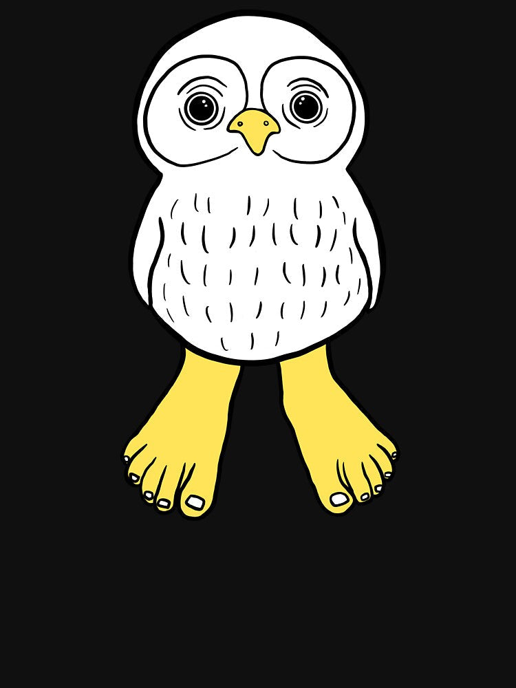 White Owl with Human Feet by Mochi-Merch