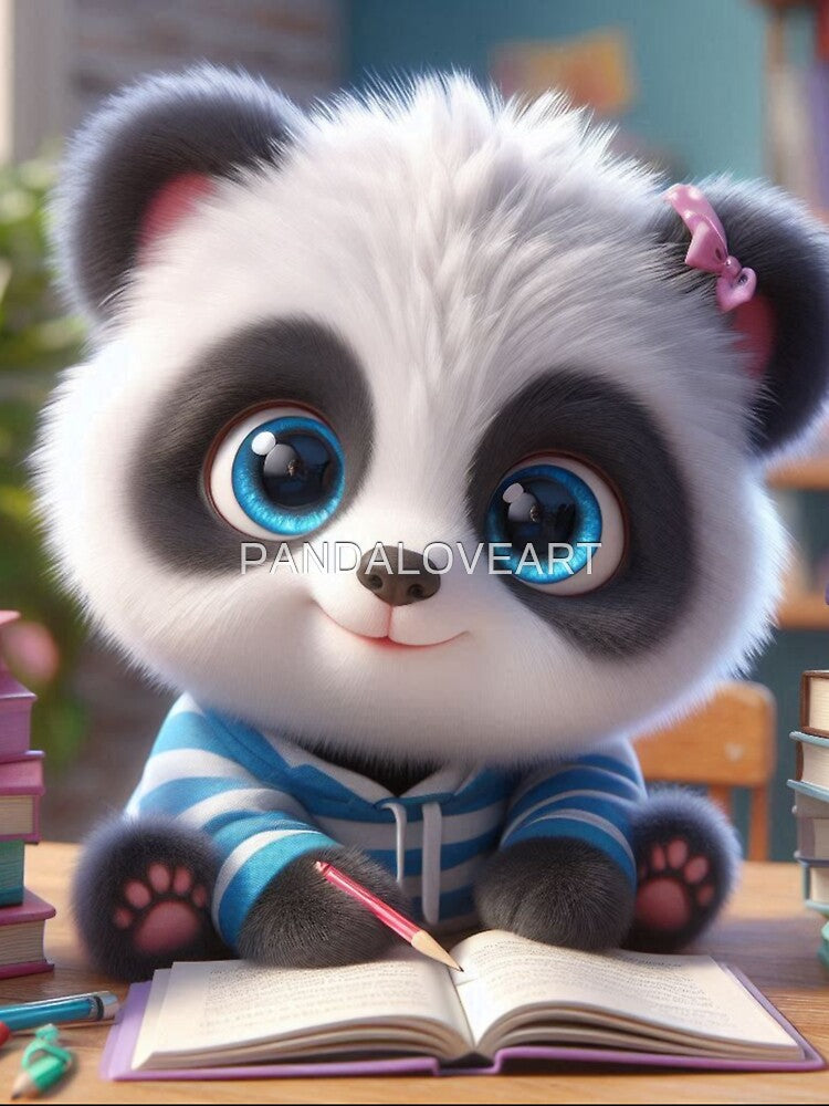 School Panda 4 by PANDALOVEART