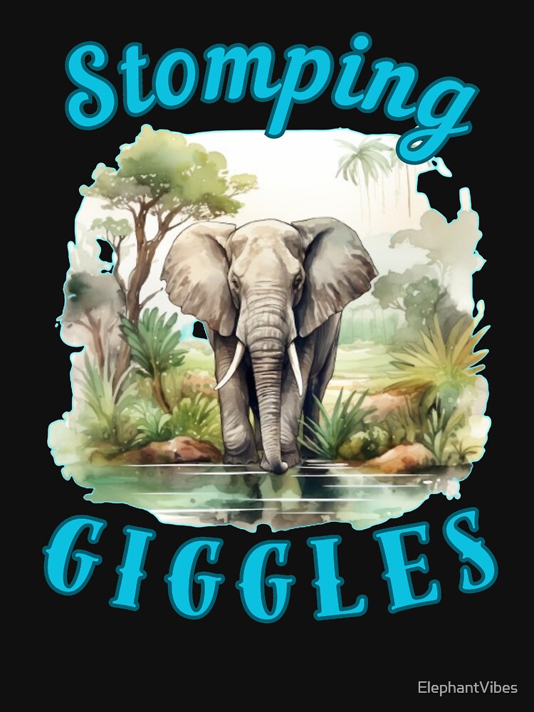 Stomping Giggles. funny elephant by ElephantVibes
