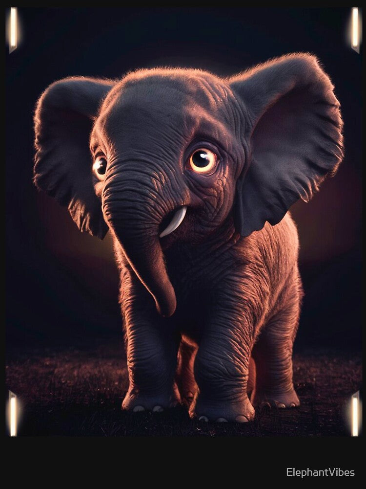 Elephant Portrait. realistic photo, baby elephant by ElephantVibes