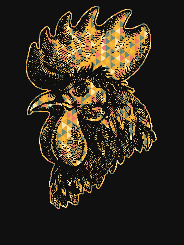 Chicken - Chicken Geometric by UnknownArtistt