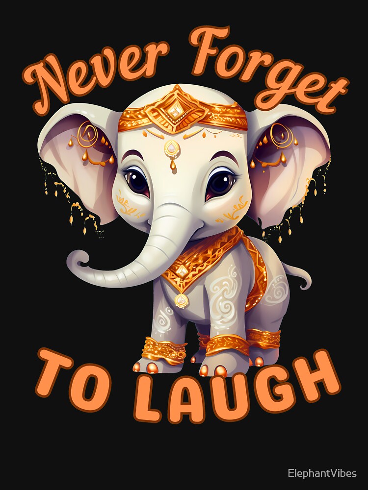 Never Forget To Laugh. elephant portrait by ElephantVibes