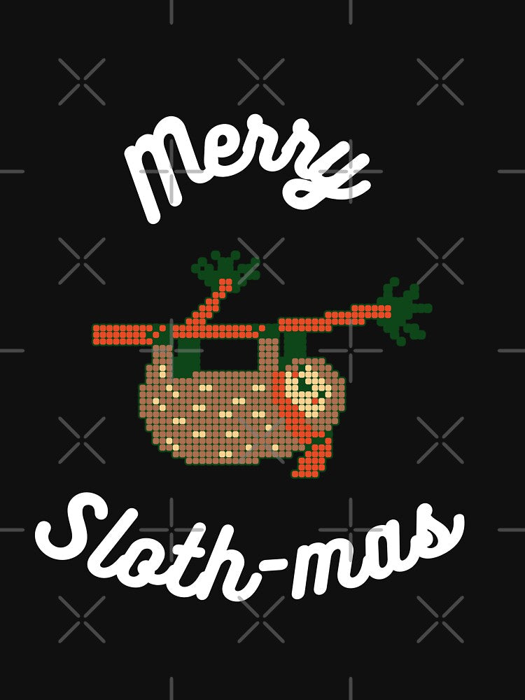 Christmas Sloth Merry Slothmas Lazy Christmas sloth by MollyJaneArt