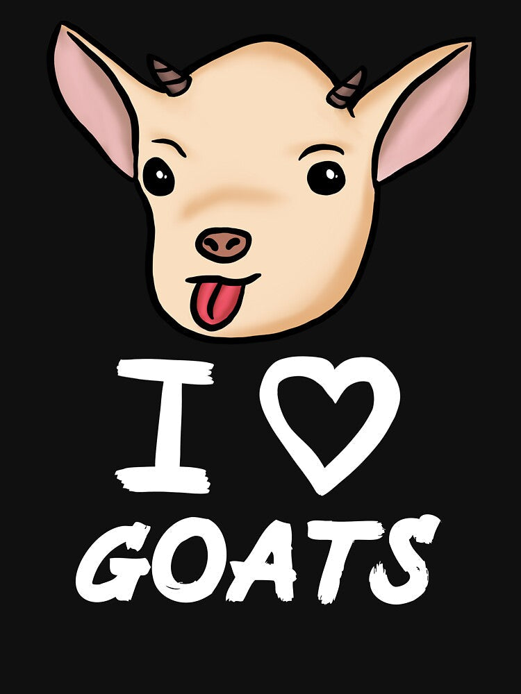 Funny Goat I Love Goats for Goat Lovers, White by Mochi-Merch