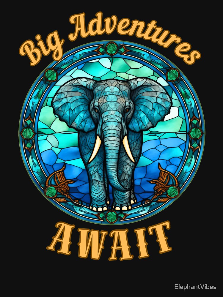 Big Adventures Await. watercolor elephant by ElephantVibes