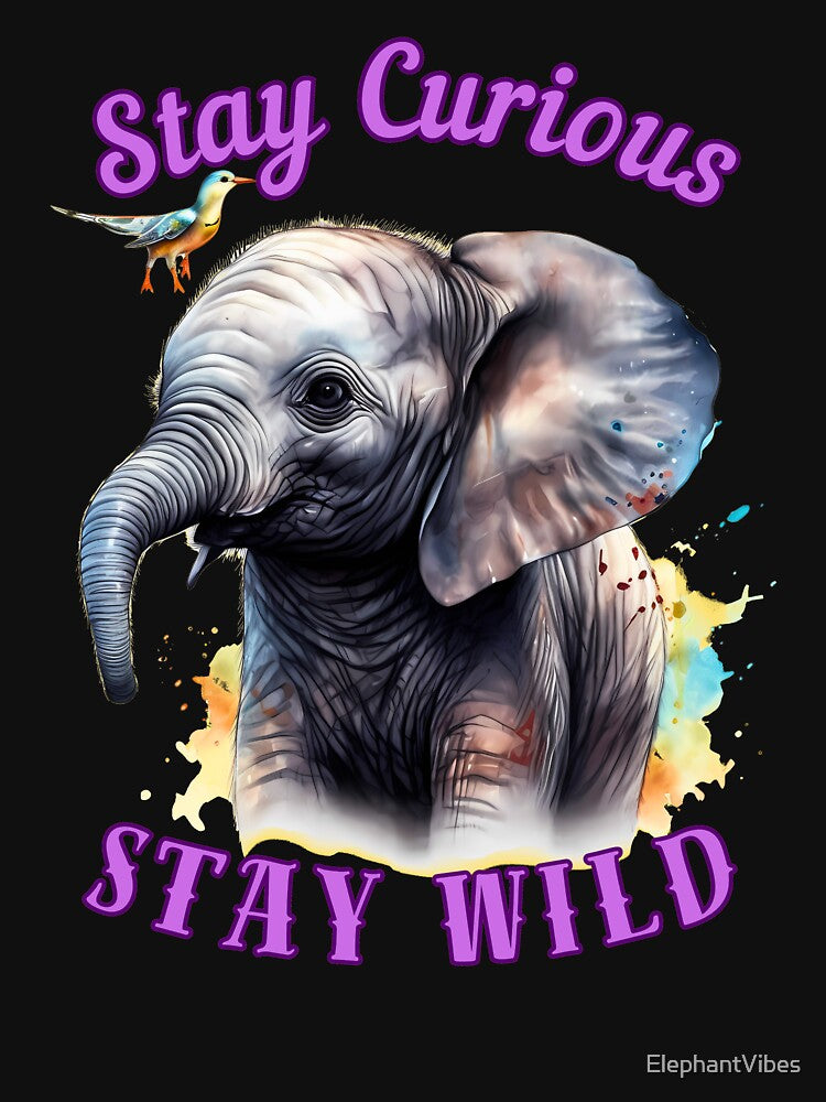 Stay Curious, Stay Wild. elephant face by ElephantVibes
