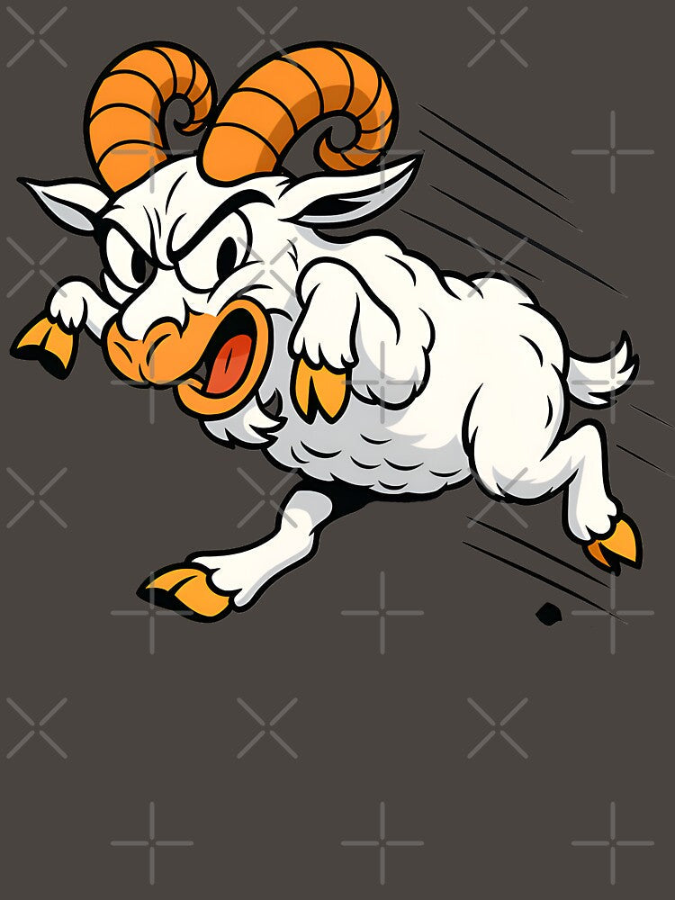 Angry Charging Goat by AwesomeBeyondLimits