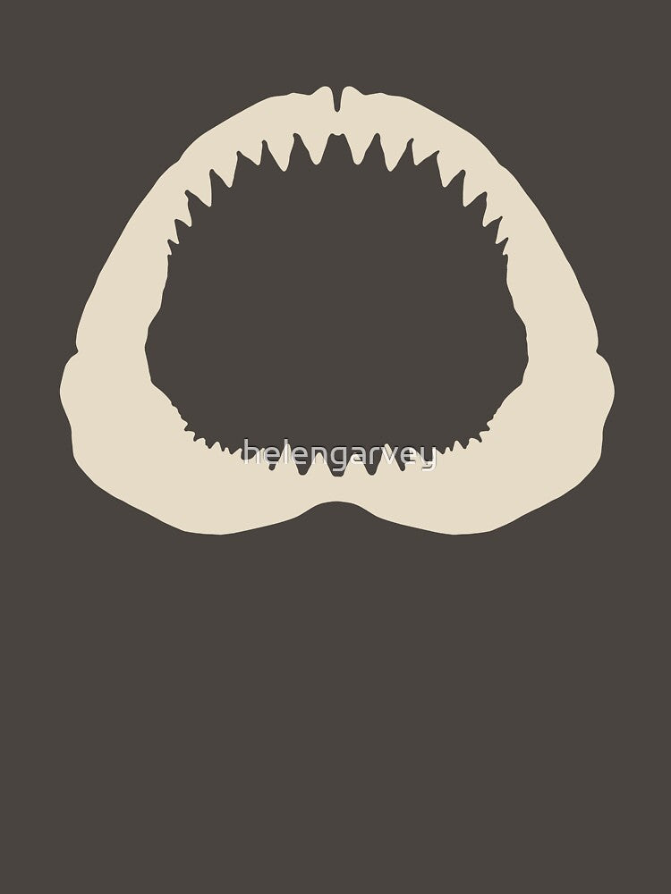 Shark jaw bone and teeth by helengarvey