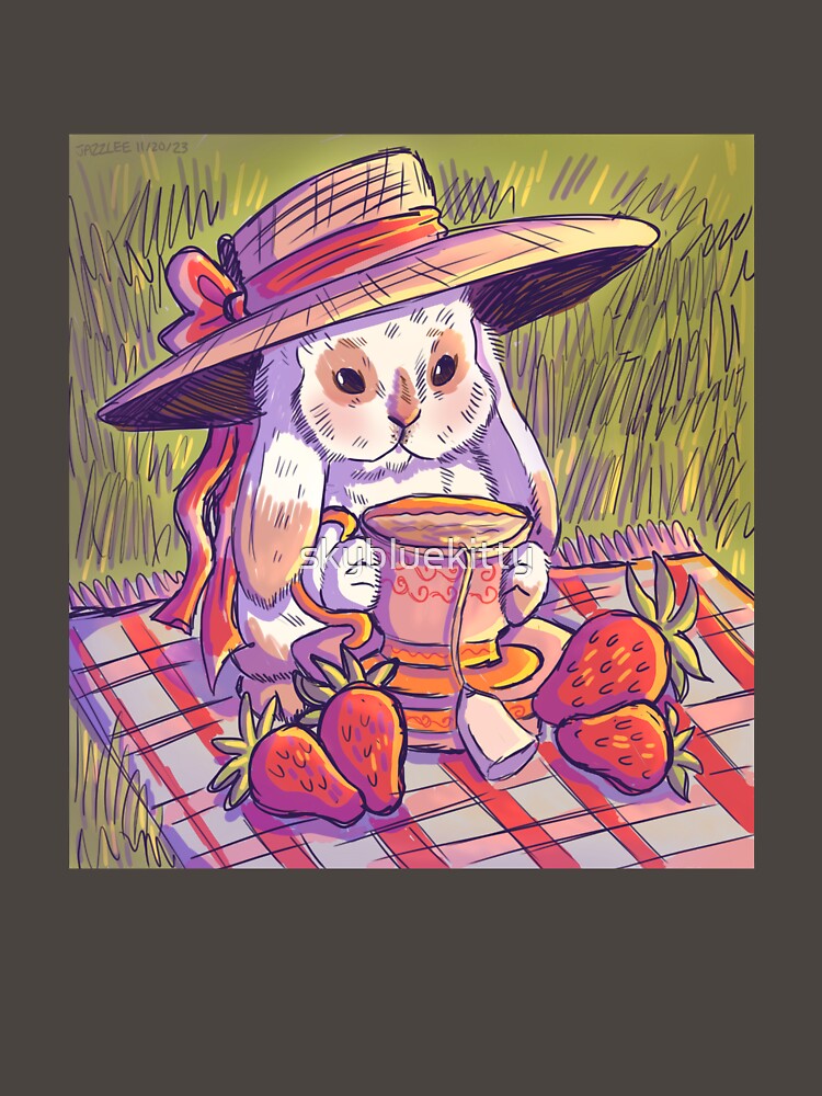 Strawberry Bunny Rabbit Tea Party by skybluekitty