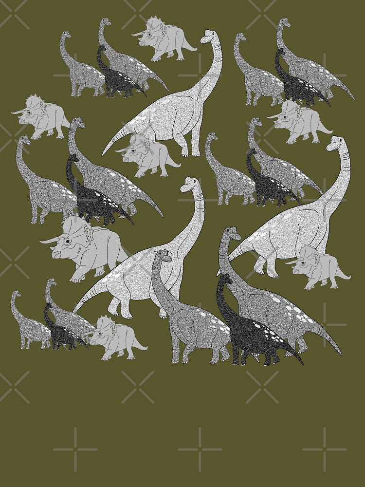 Lovely Brachiosaurus and triceratops are friends by Danggi Days!