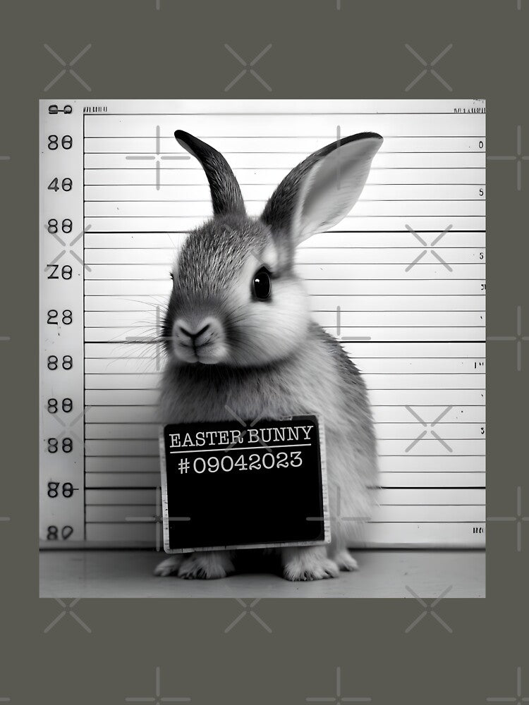 Rabbit Mugshot - Funny Easter Bunny Design by togetherShirts