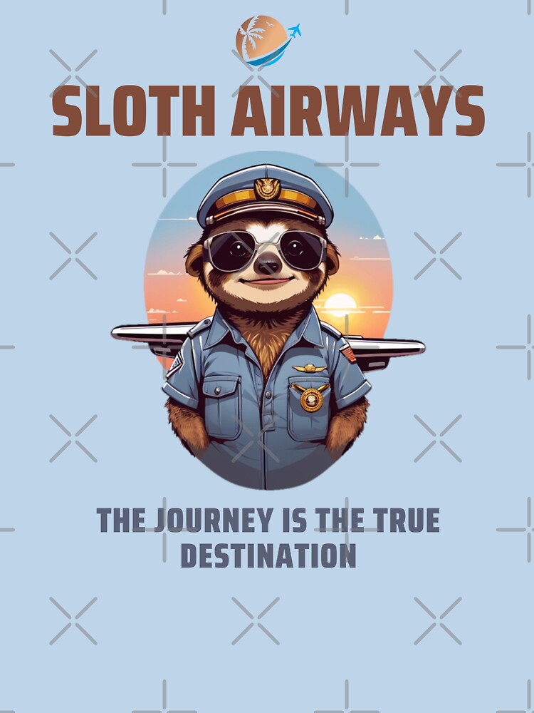 Cool smiling sloth pilot with sunglasses by CedricNorbinho