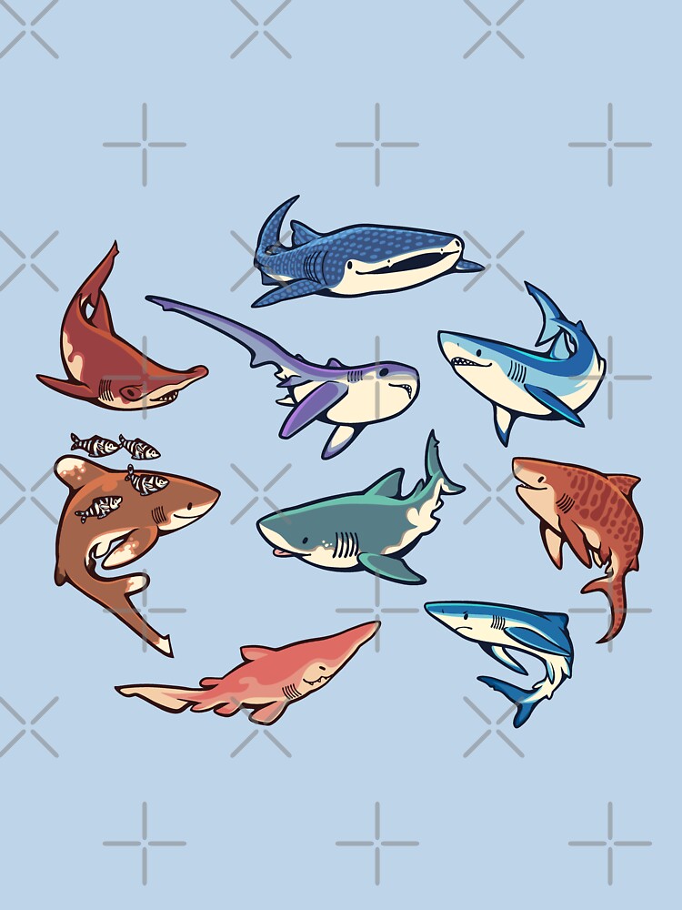 Sharks in the light blue by Colordrilos