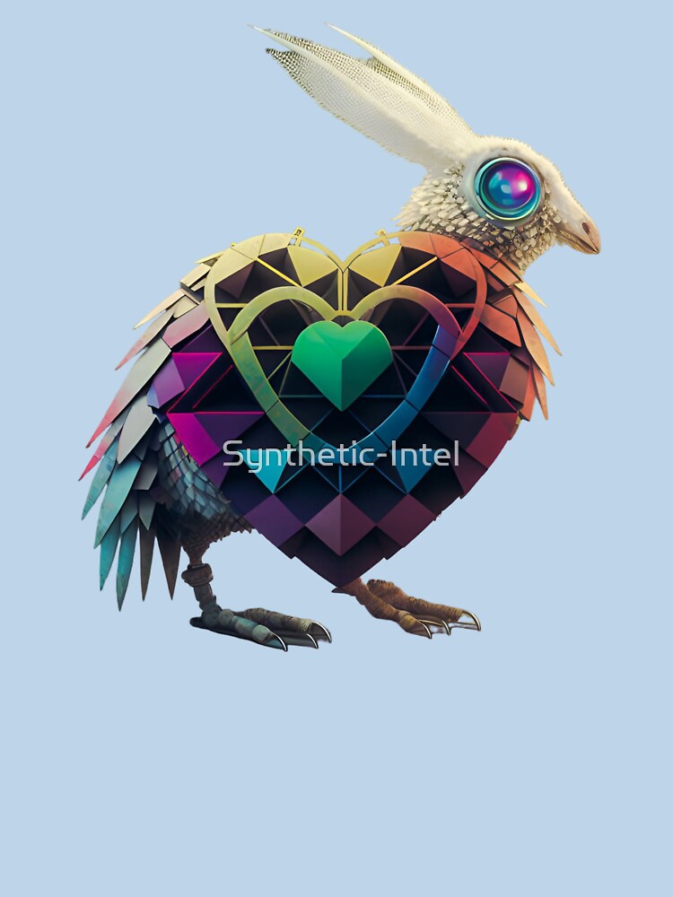 Steampunk Art Deco Rabbit Bird Heart #9 by Synthetic-Intel