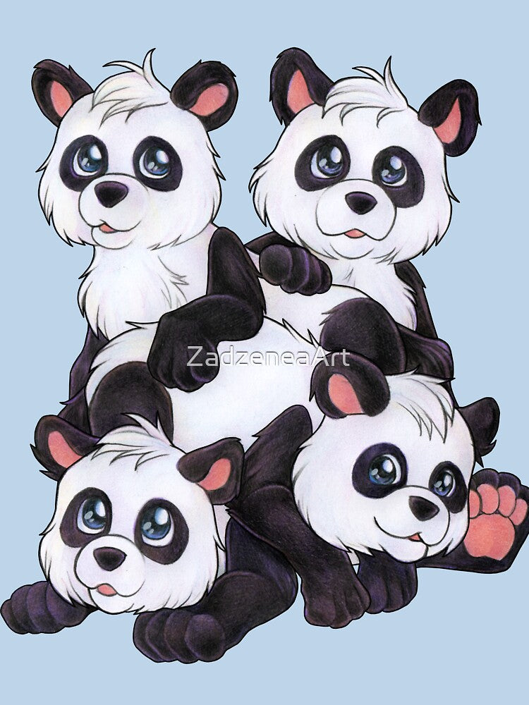 Cute panda Great gift idea for panda lovers by ZadzeneaArt