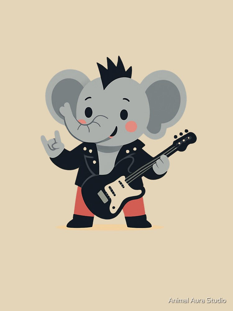 Rock Star Elephant by Animal Aura Studio
