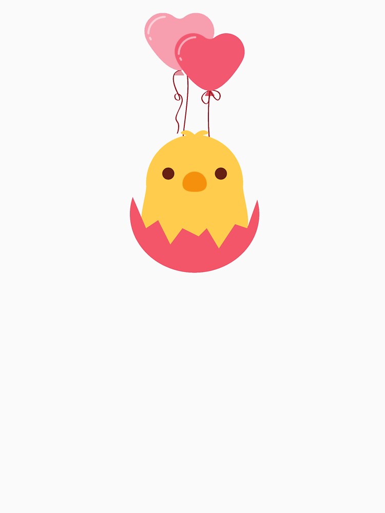 Cute Hatching Chick with Pink Balloons by Cluckin' Mad