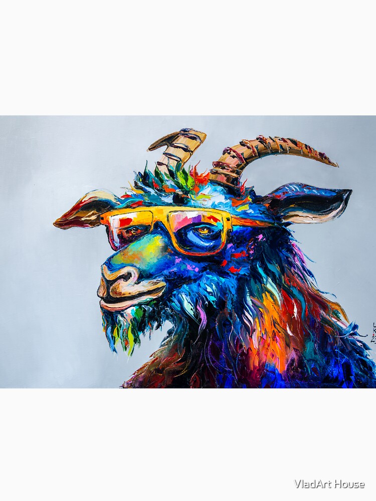 Goat in sunglasses by VladArt House