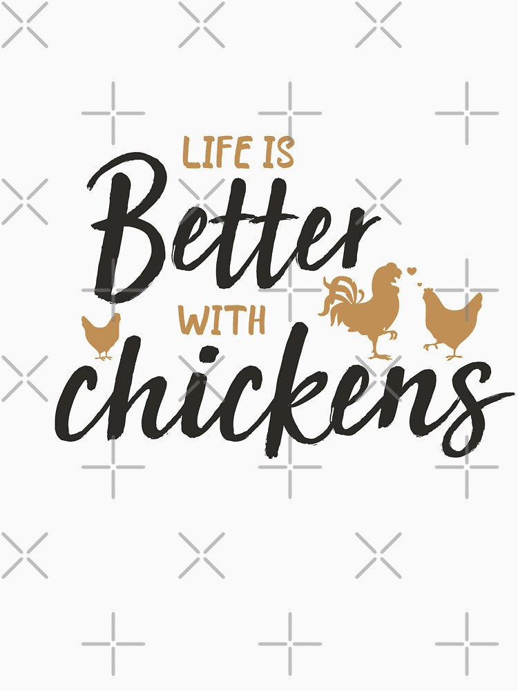Life Is Better With Chickens (black) by YASIRO ⭐⭐⭐⭐⭐