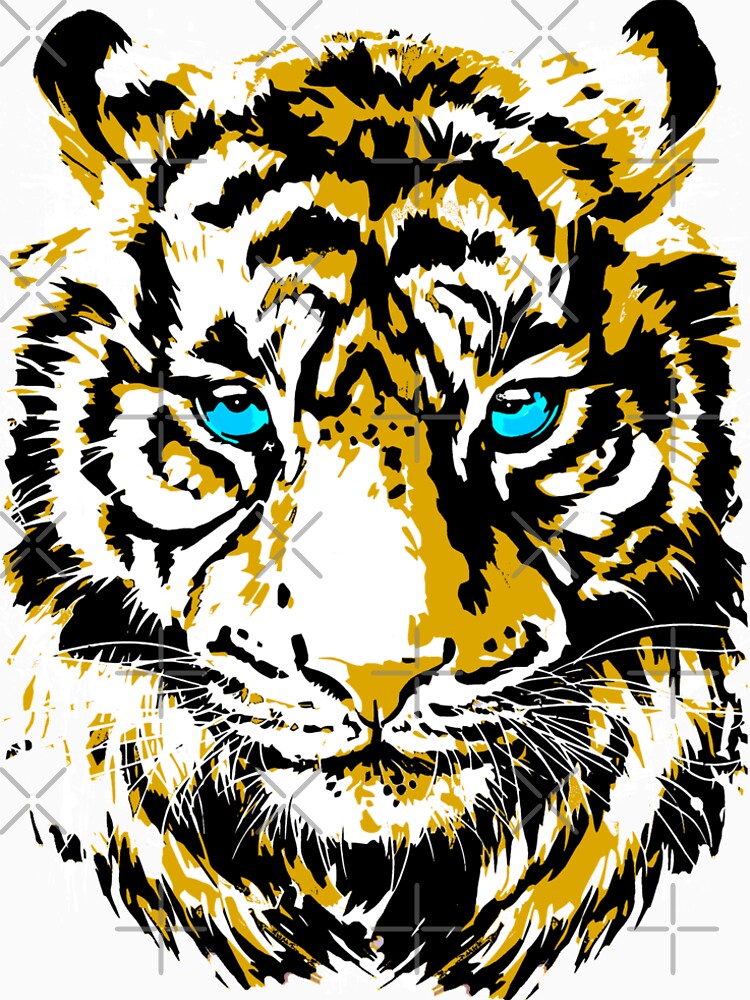Safari Tiger Head - Colourful Tiger Eyes by BigWildKiwi
