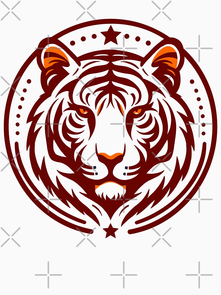 Red Majestic Tiger Emblem – Fierce and Bold Design by FunnehGacha