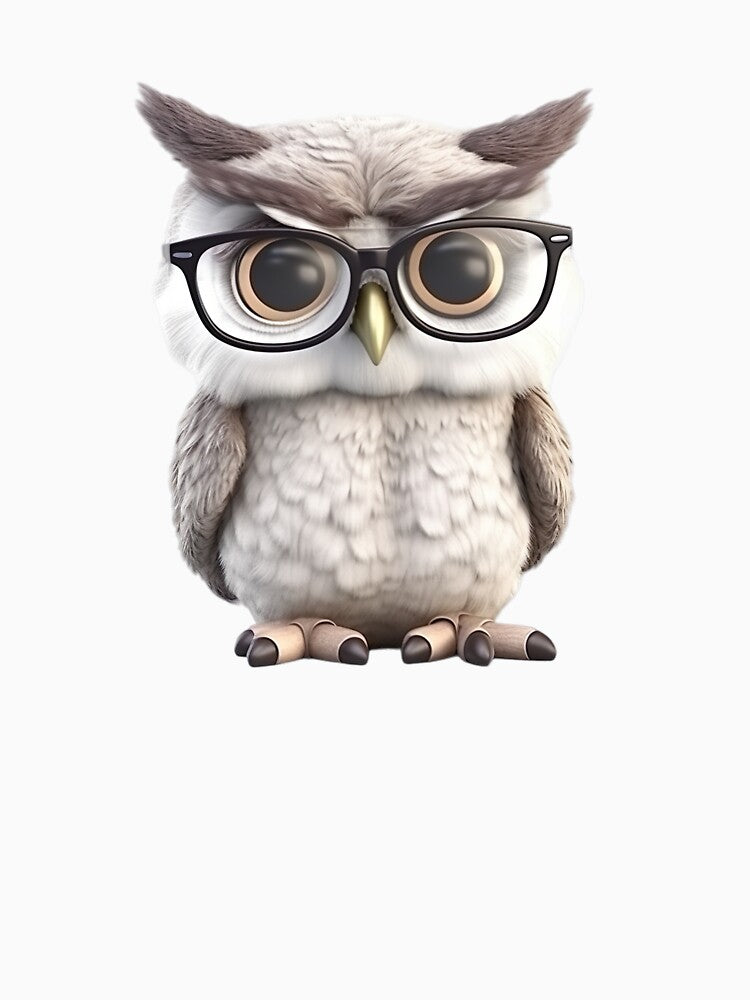 Wide-eyed Owl wearing glasses by ZolwPodroznik
