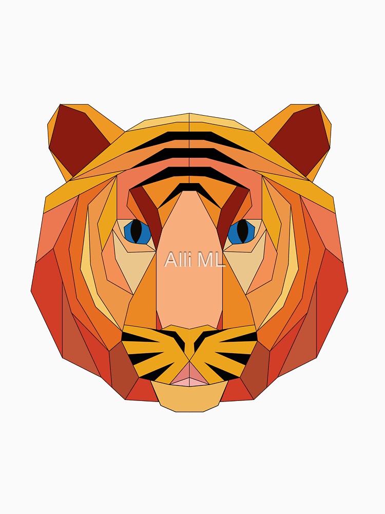 Geometric Polygonal Tiger Design by Alli ML
